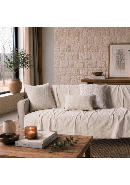 Ριχτάρι Richmond 01 Ivory - Μονοθέσιο 180x150cm TEORAN
