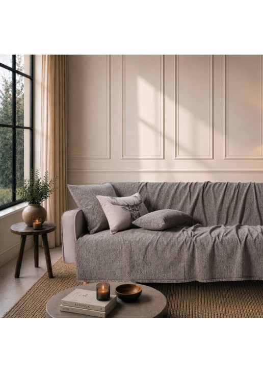Ριχτάρι Richmond 03 Dusty Brown - Μονοθέσιο 180x150cm TEORAN