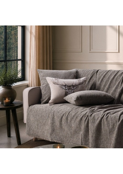 Ριχτάρι Richmond 03 Dusty Brown - Μονοθέσιο 180x150cm TEORAN