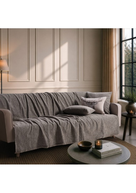 Ριχτάρι Richmond 03 Dusty Brown - Μονοθέσιο 180x150cm TEORAN