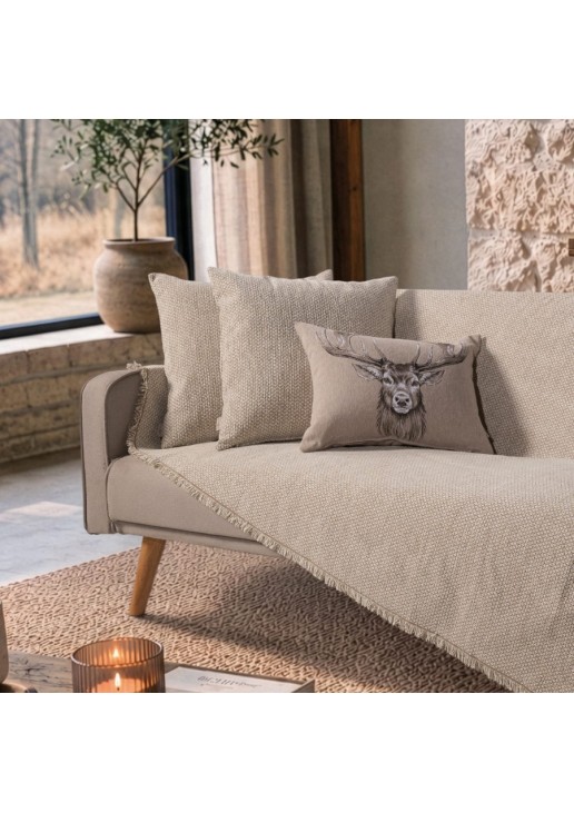 Ριχτάρι Utah 01 Beige - Τετραθέσιο 180x350cm TEORAN