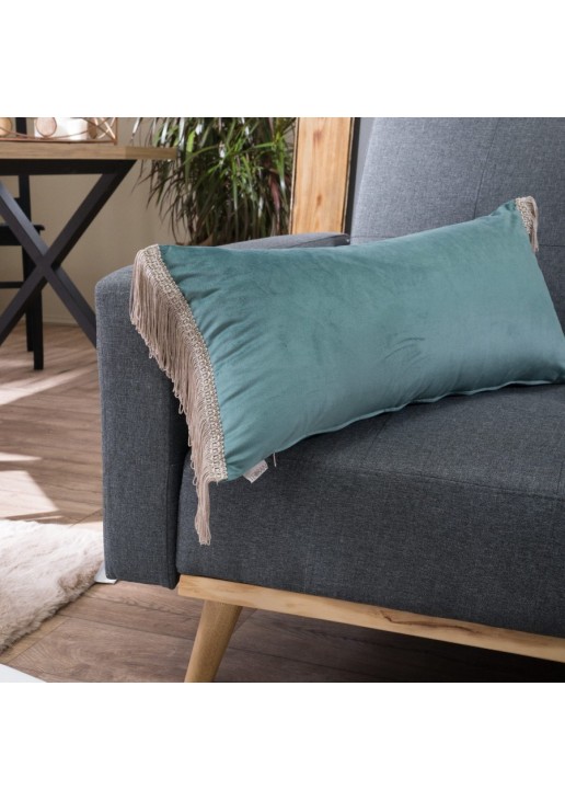 Μαξιλαροθήκη Velvet 15 Με Κρόσι (30x60cm) - 30x60cm TEORAN