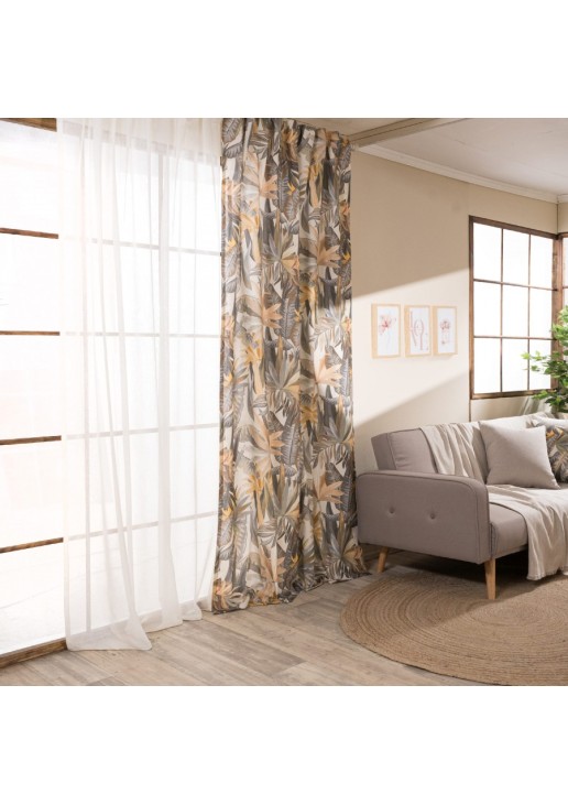Κουρτίνα (Έτοιμη Ραμμένη) Orba - 140x260cm TEORAN