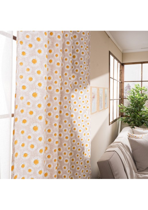 Κουρτίνα (Έτοιμη Ραμμένη) Floreta 01 - 140x275cm TEORAN