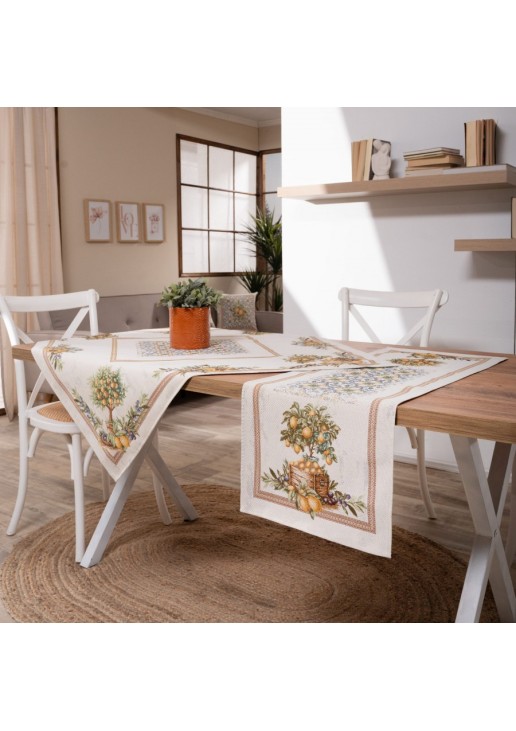 Καρέ & Τραβέρσα Mediterraneo Σετ 2 τεμαχίων - 100x100cm & 40x100cm TEORAN