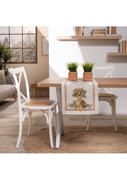 Καρέ & Τραβέρσα Mediterraneo Σετ 2 τεμαχίων - 100x100cm & 40x100cm TEORAN