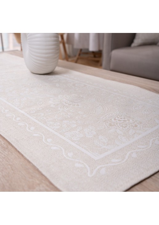 Καρέ & Τραβέρσα Peony 01 Σετ 2 τεμαχίων - 100x100cm & 40x100cm TEORAN