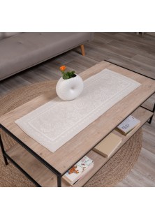 Καρέ & Τραβέρσα Peony 01 Σετ 2 τεμαχίων - 100x100cm & 40x100cm TEORAN