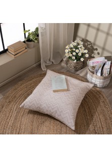 Μαξιλαροθήκη Piacenza 02 - 65x65cm δαπέδου με γέμιση TEORAN