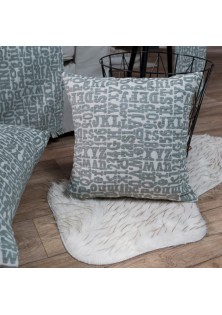 Μαξιλαροθήκη Letters 04 - 65x65cm δαπέδου με γέμιση TEORAN